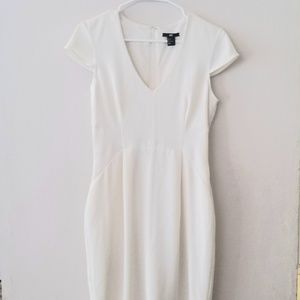 H&M white midi Dress